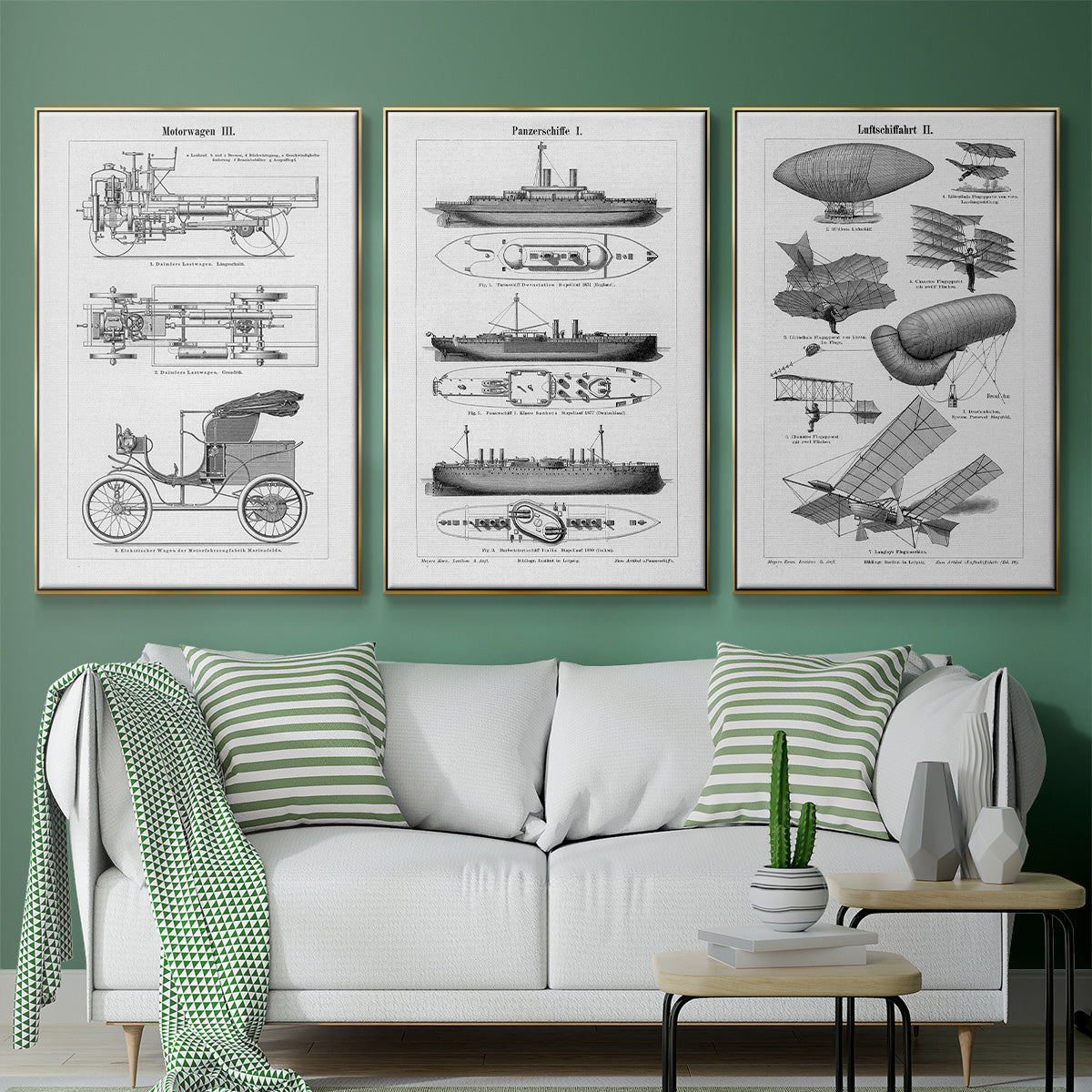 Industrial Flight - Floater Framed Canvas Set