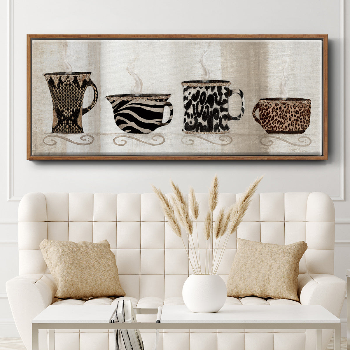 Coffee Skins II - Floater Framed Canvas Print