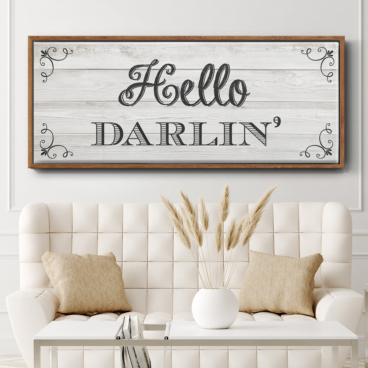 Hello Darlin' - Floater Framed Canvas Print