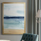 Watercolor Ocean Horizon I - Modern Framed Canvas Print