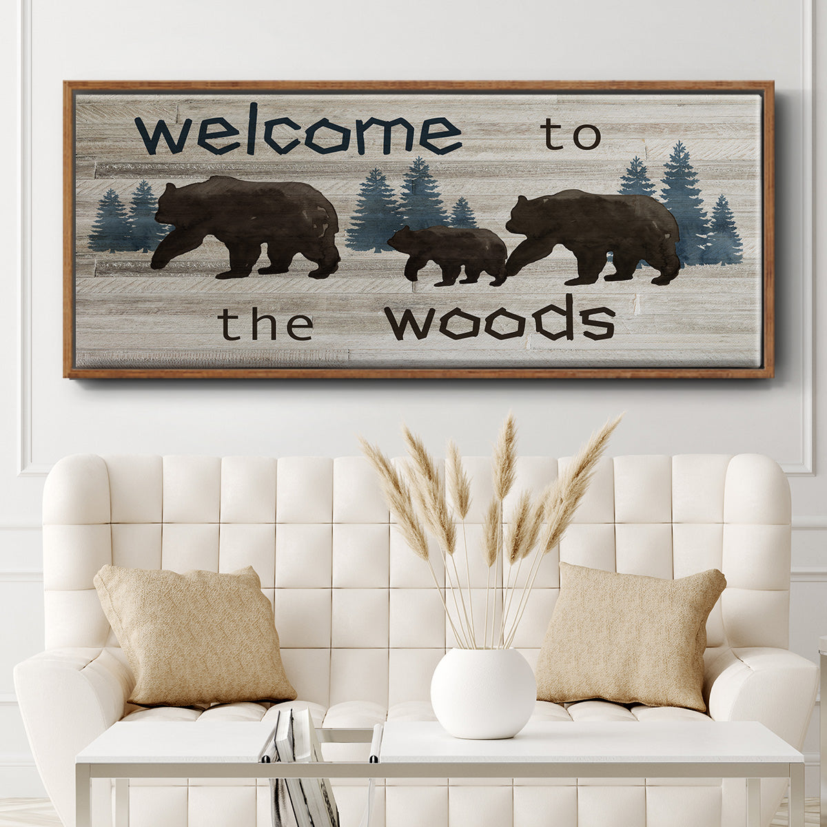 Bears Welcome - Floater Framed Canvas Print