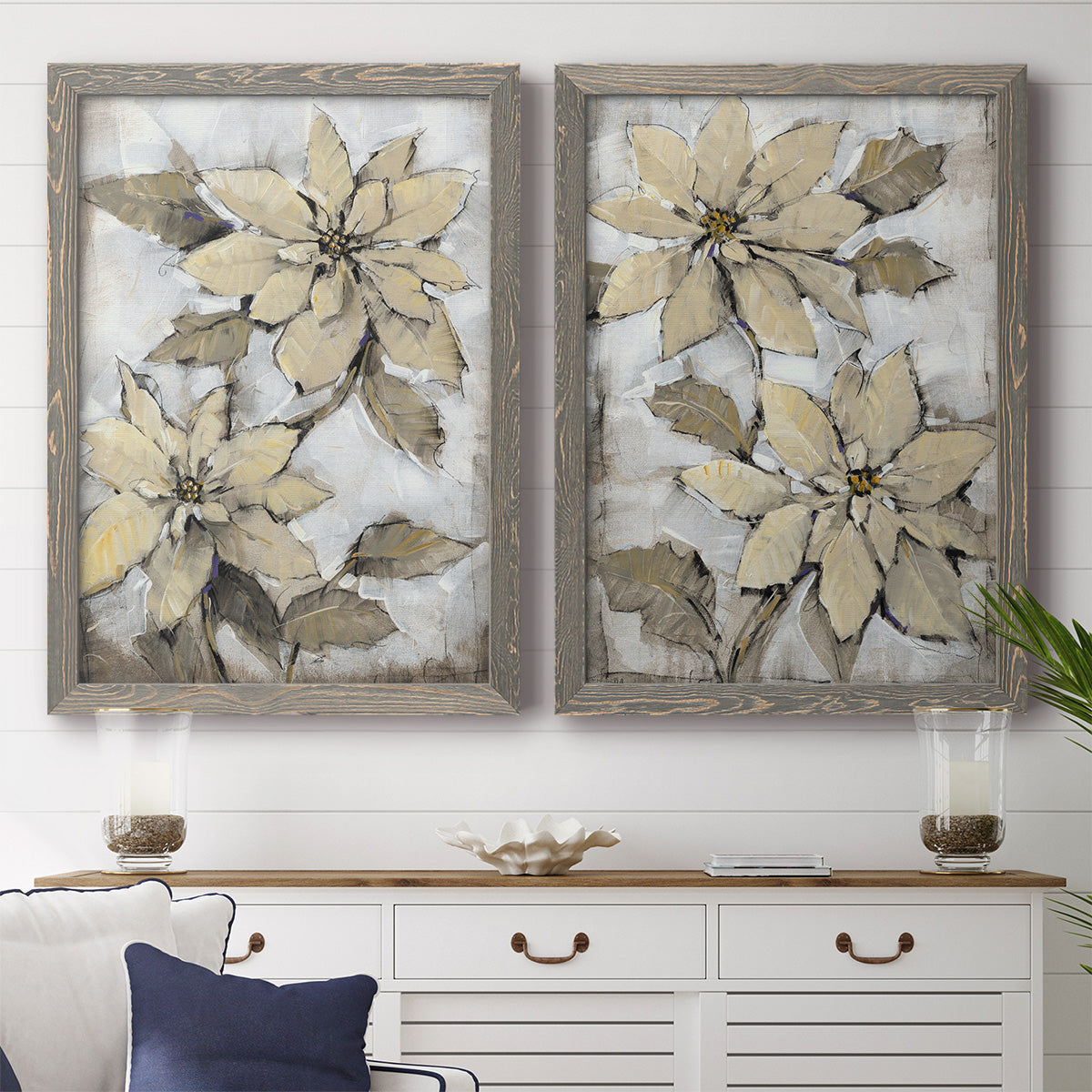 Poinsettia Study I - Premium Framed Canvas - Ready to Hang