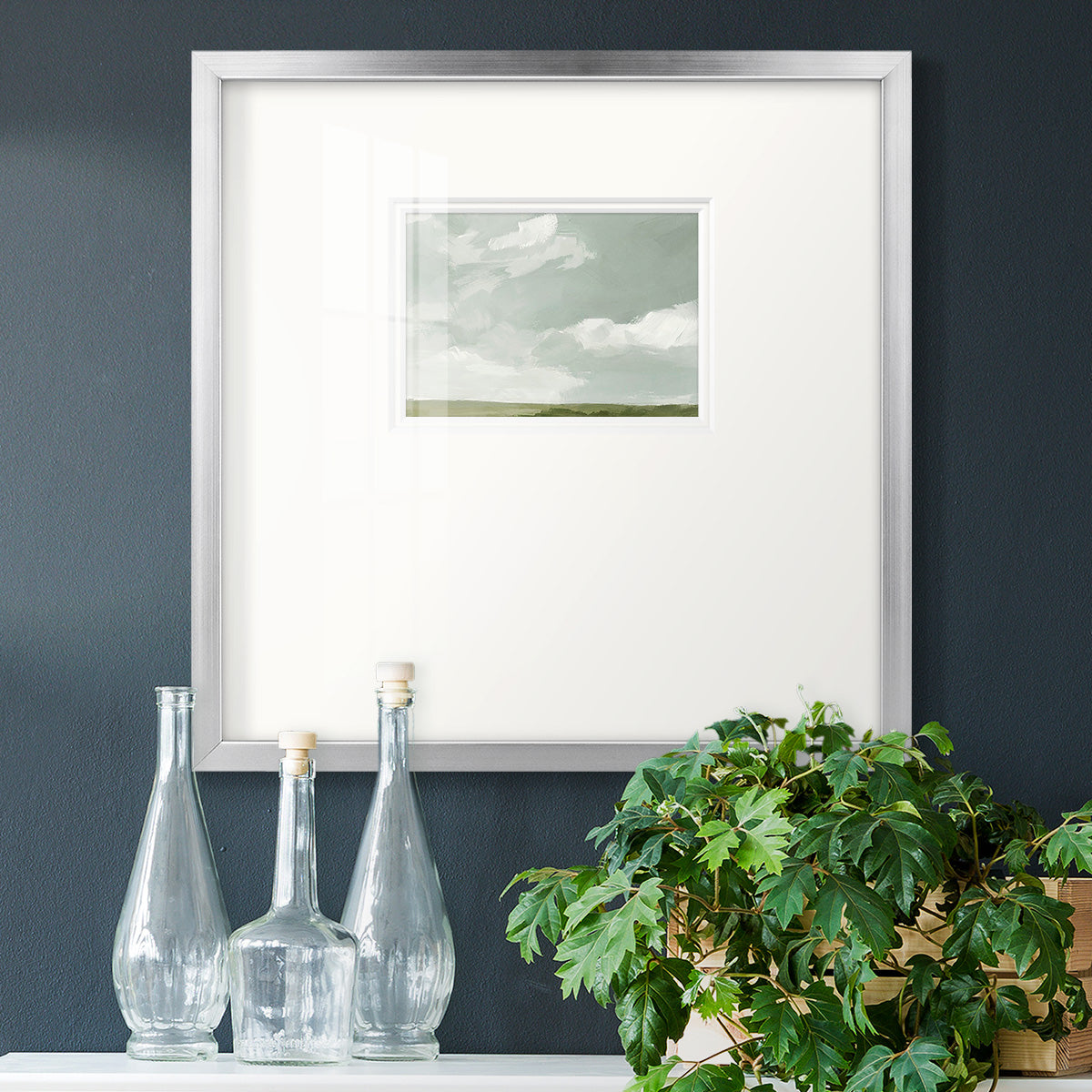 Gray Stone Sky II Premium Framed Print Double Matboard