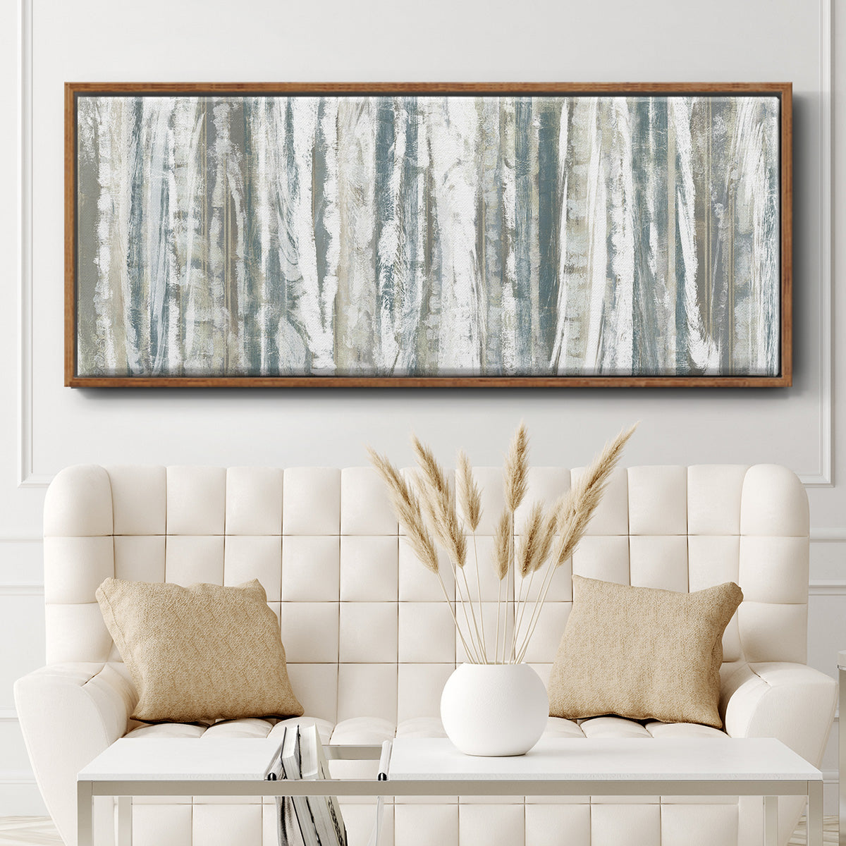 Treeline Strata I - Floater Framed Canvas Print