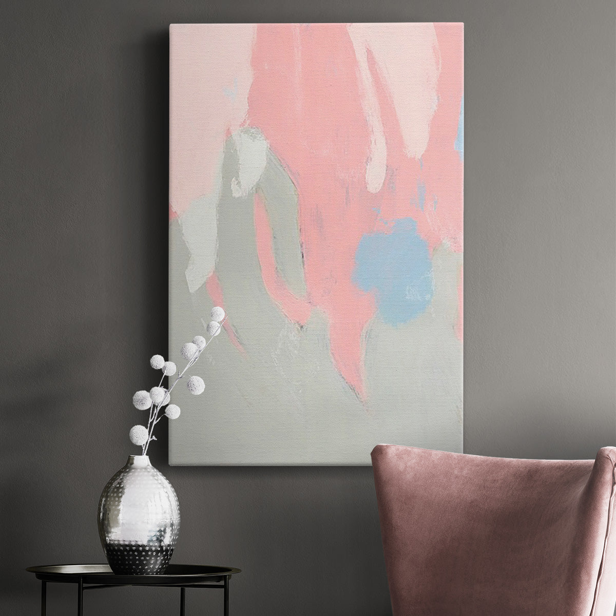 Blushing Abstract I - Canvas Art Print