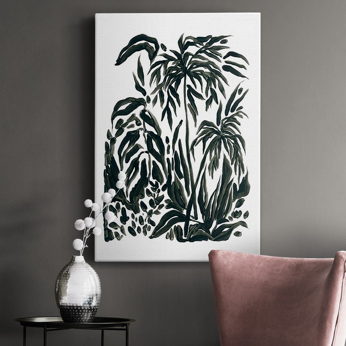 Ink Jungle IV Premium Gallery Wrapped Canvas - Ready to Hang