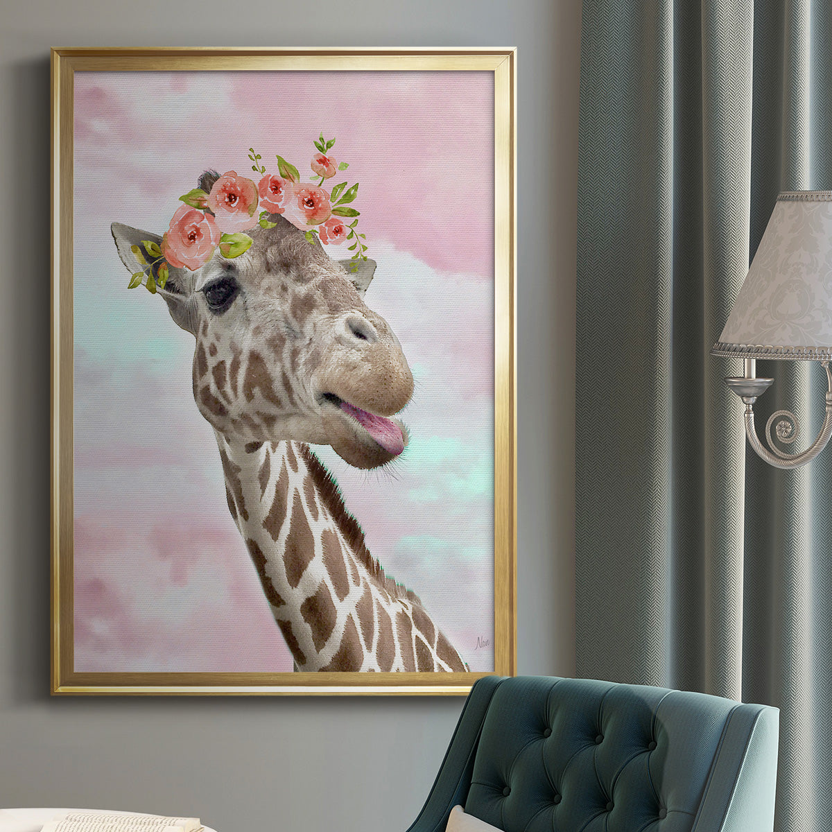 Floral Fun I - Modern Framed Canvas Print