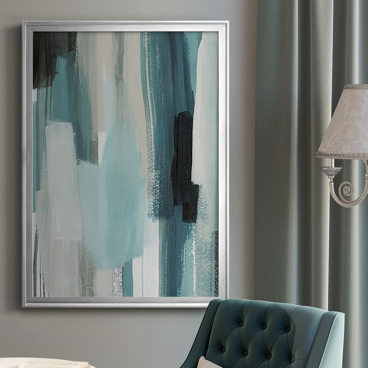 Scribe Shore II - Modern Framed Canvas Print