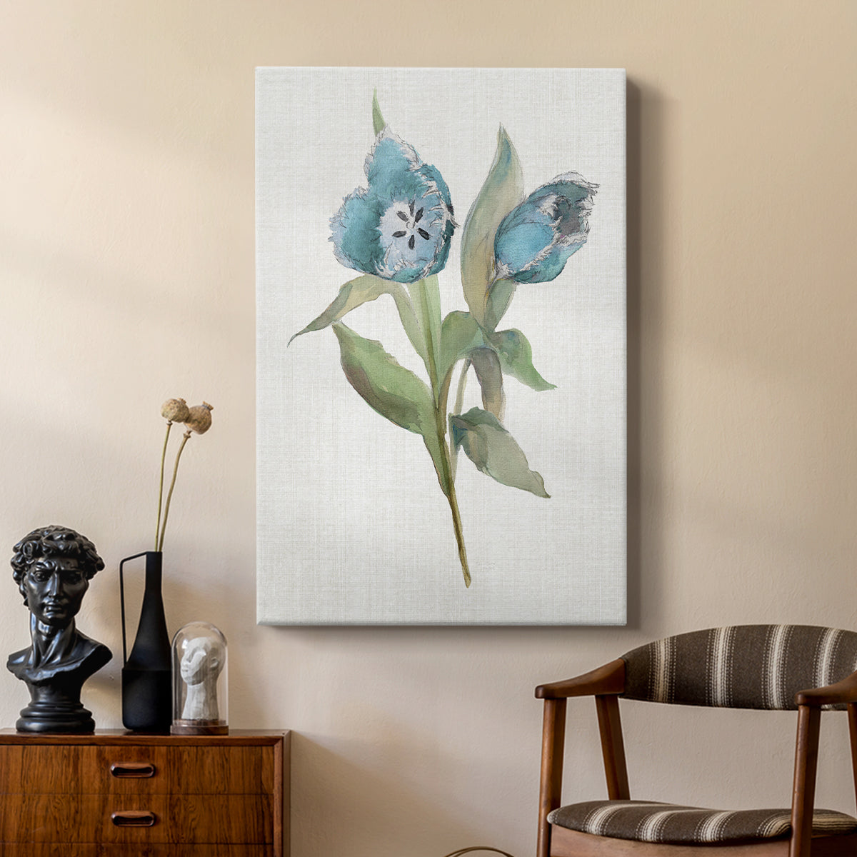 Blue Tulip Picks I - Canvas Art Print