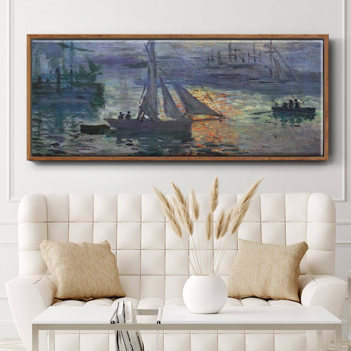 Sunrise at Sea - Floater Framed Canvas Print