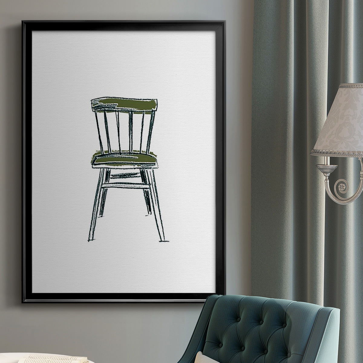 Take a Seat IV - Modern Framed Canvas Print