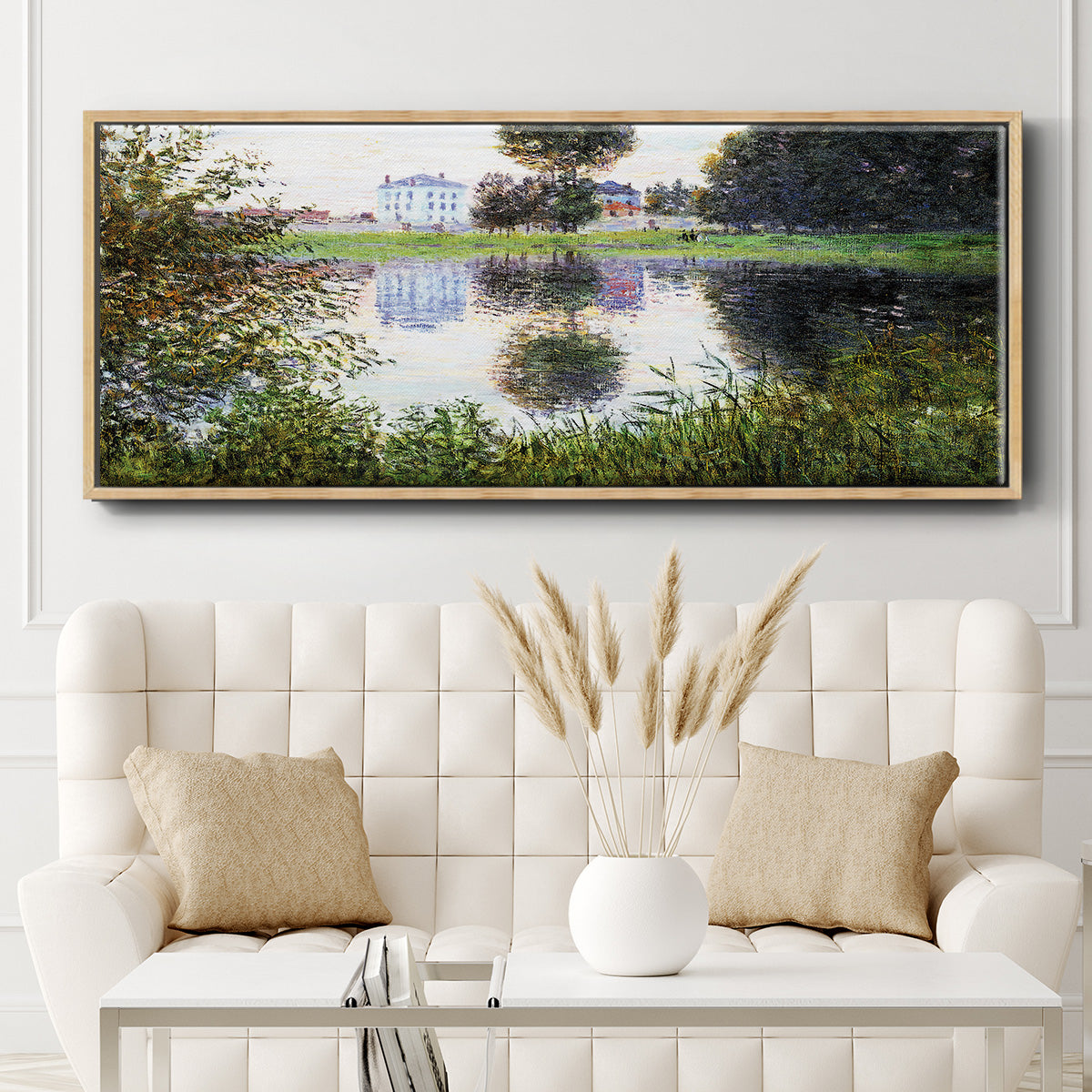 The Ball Shaped Tree, Argenteuil, 1876 - Floater Framed Canvas Print