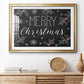 Merry Christmas Chalkboard - Modern Framed Art Print