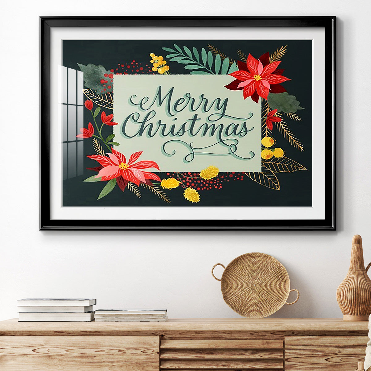 Bright Christmas Night  I - Modern Framed Art Print