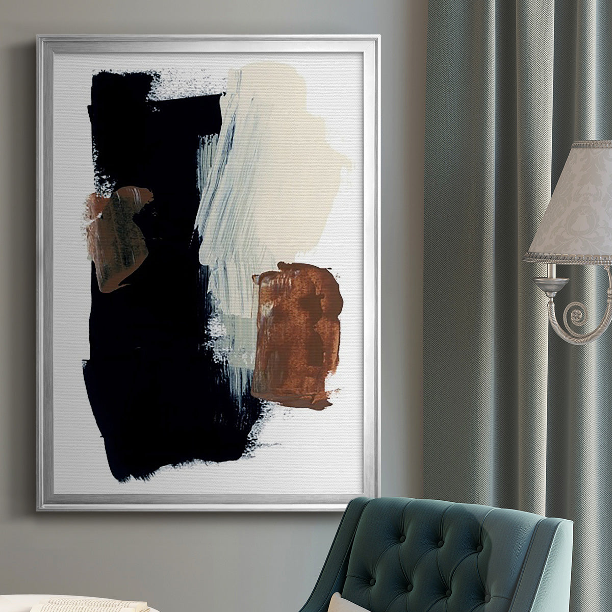 Goldenrod Patch I - Modern Framed Canvas Print