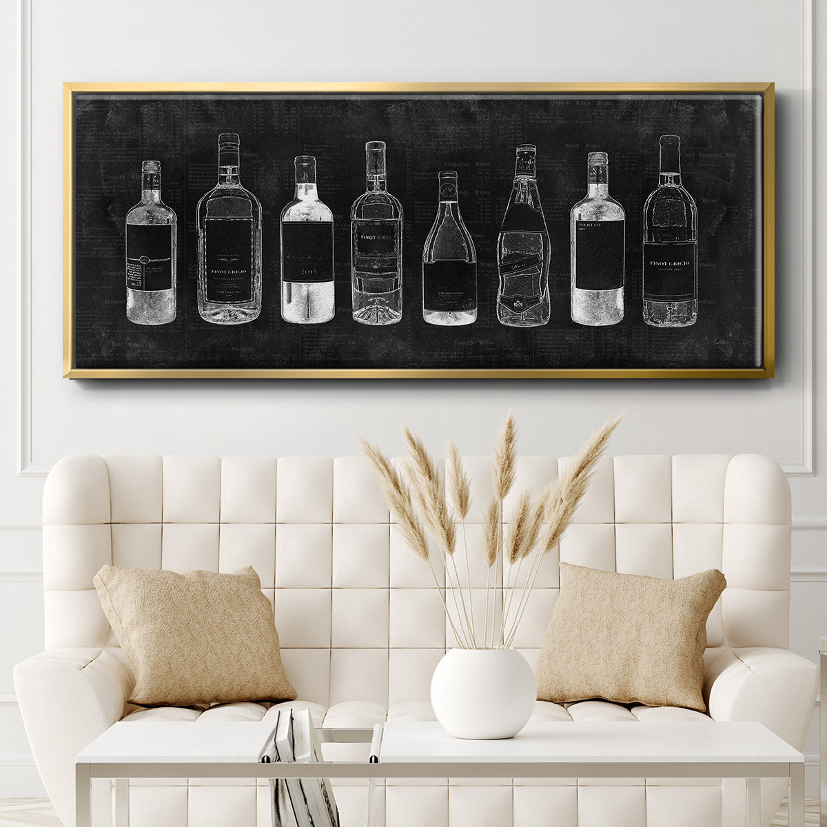 Wine Cellar - Floater Framed Canvas Print