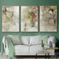 Soft Inspiration I - Framed Premium Gallery Wrapped Canvas L Frame 3 Piece Set - Ready to Hang