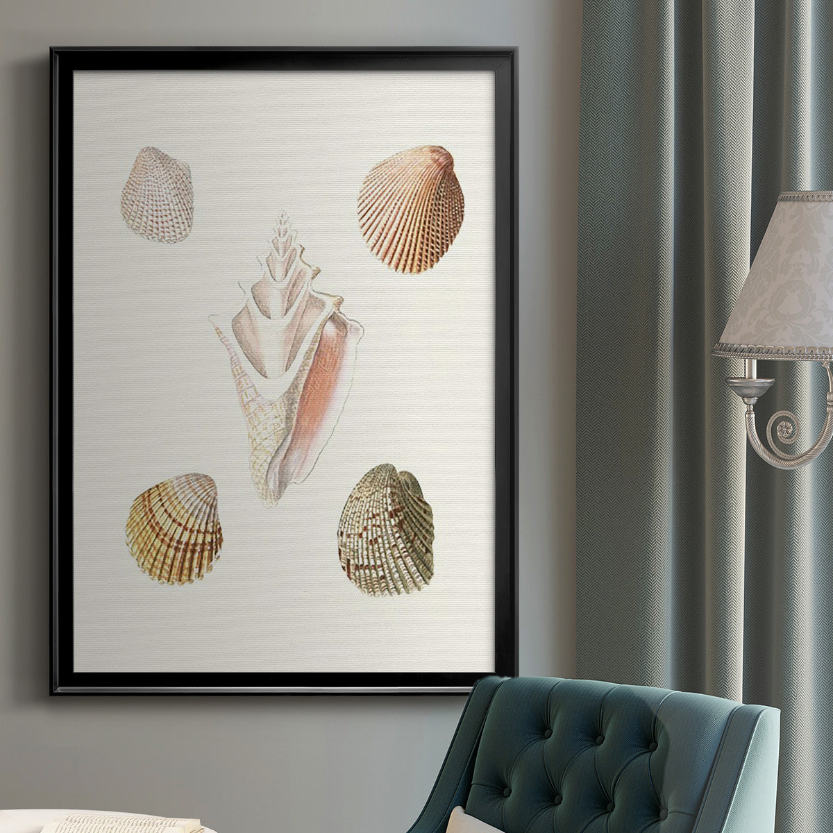Pastel Knorr Shells IX - Modern Framed Canvas Print