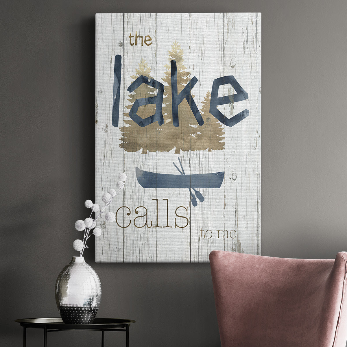 Lake Calls Me Premium Gallery Wrapped Canvas - Ready to Hang