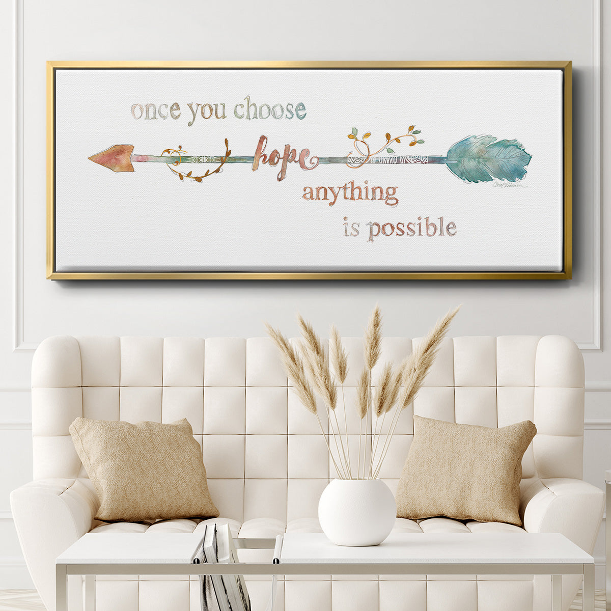 Arrow of Hope - Floater Framed Canvas Print