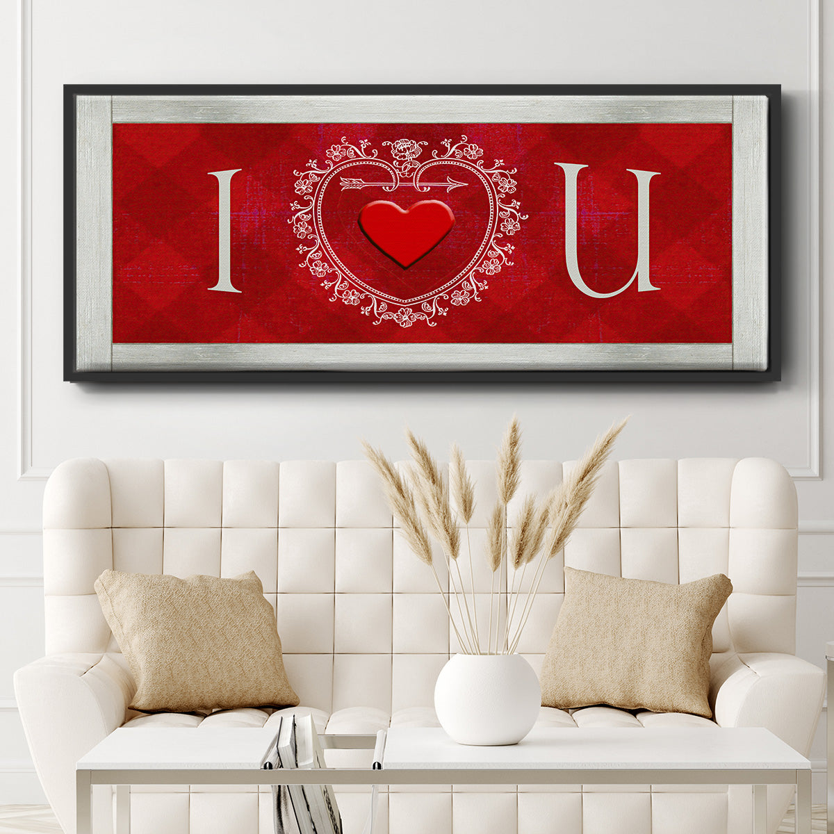 DIY Love Collection H - Floater Framed Canvas Print