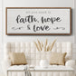 Faith Hope Love - Floater Framed Canvas Print
