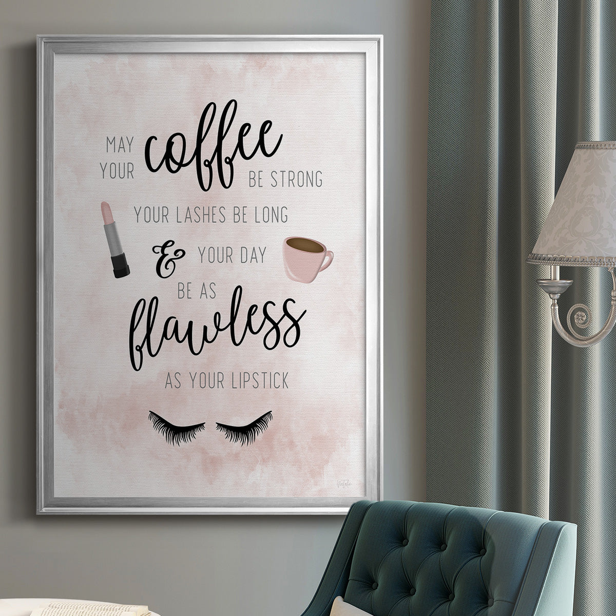 May Your Coffee Be Strong - Modern Framed Canvas Print