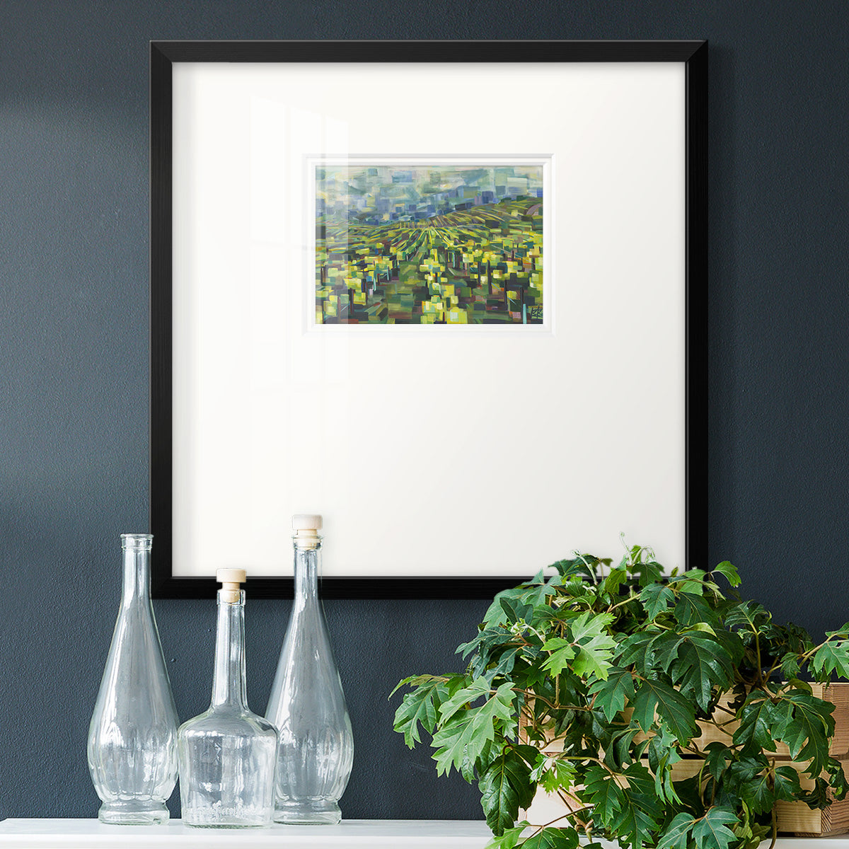 Yellow Grapevines Forever Premium Framed Print Double Matboard