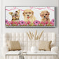 Puppy Valentine Collection D - Floater Framed Canvas Print