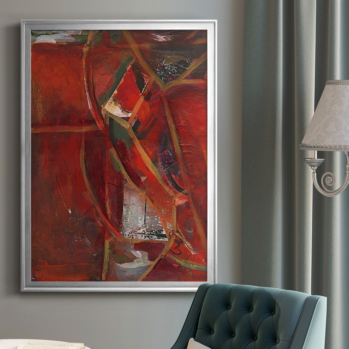 City Life II - Modern Framed Canvas Print