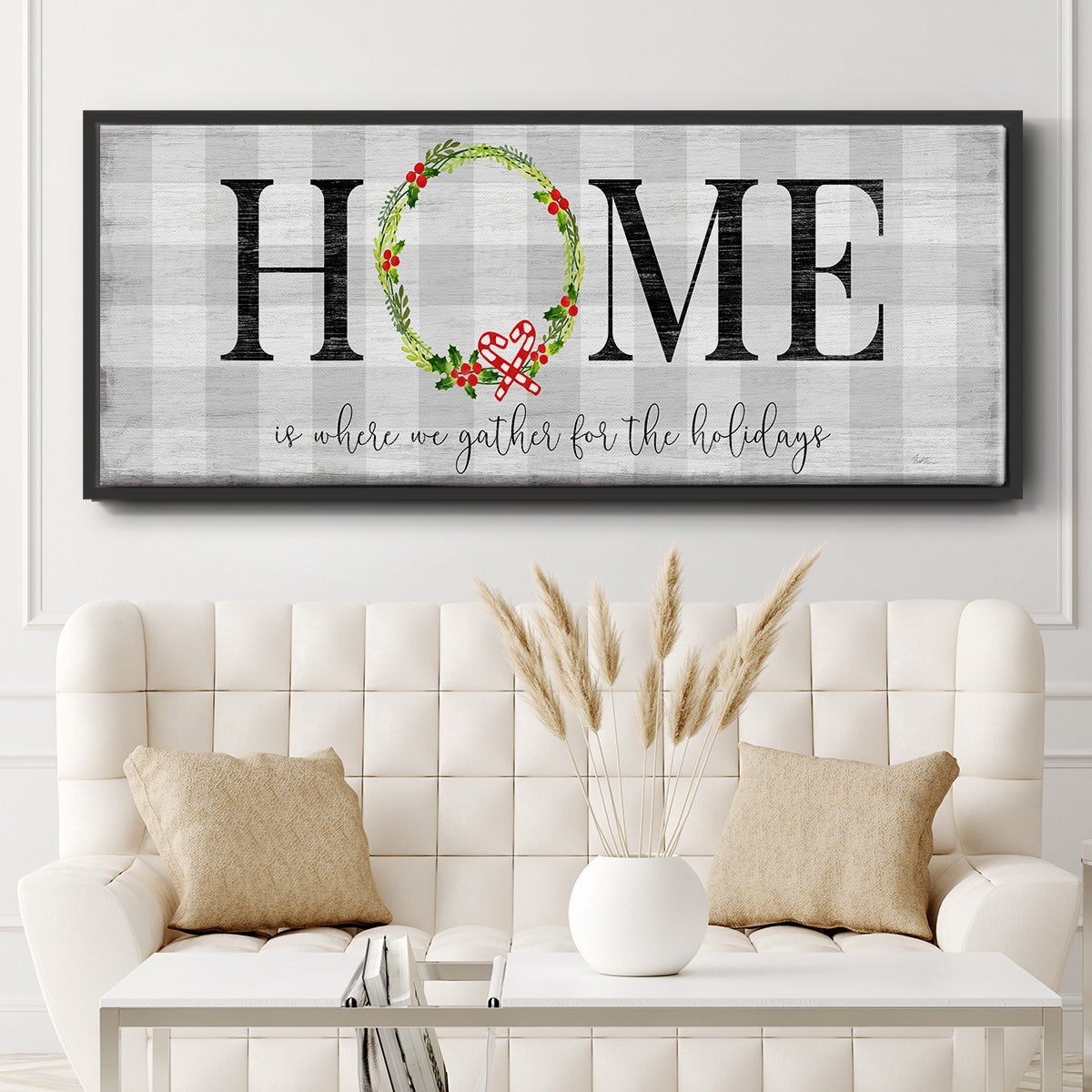Gather for the Holidays - Floater Framed Canvas Print