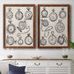 Pocket Watch Sketches I - Premium Framed Canvas 2 Piece Set - Ready to Hang