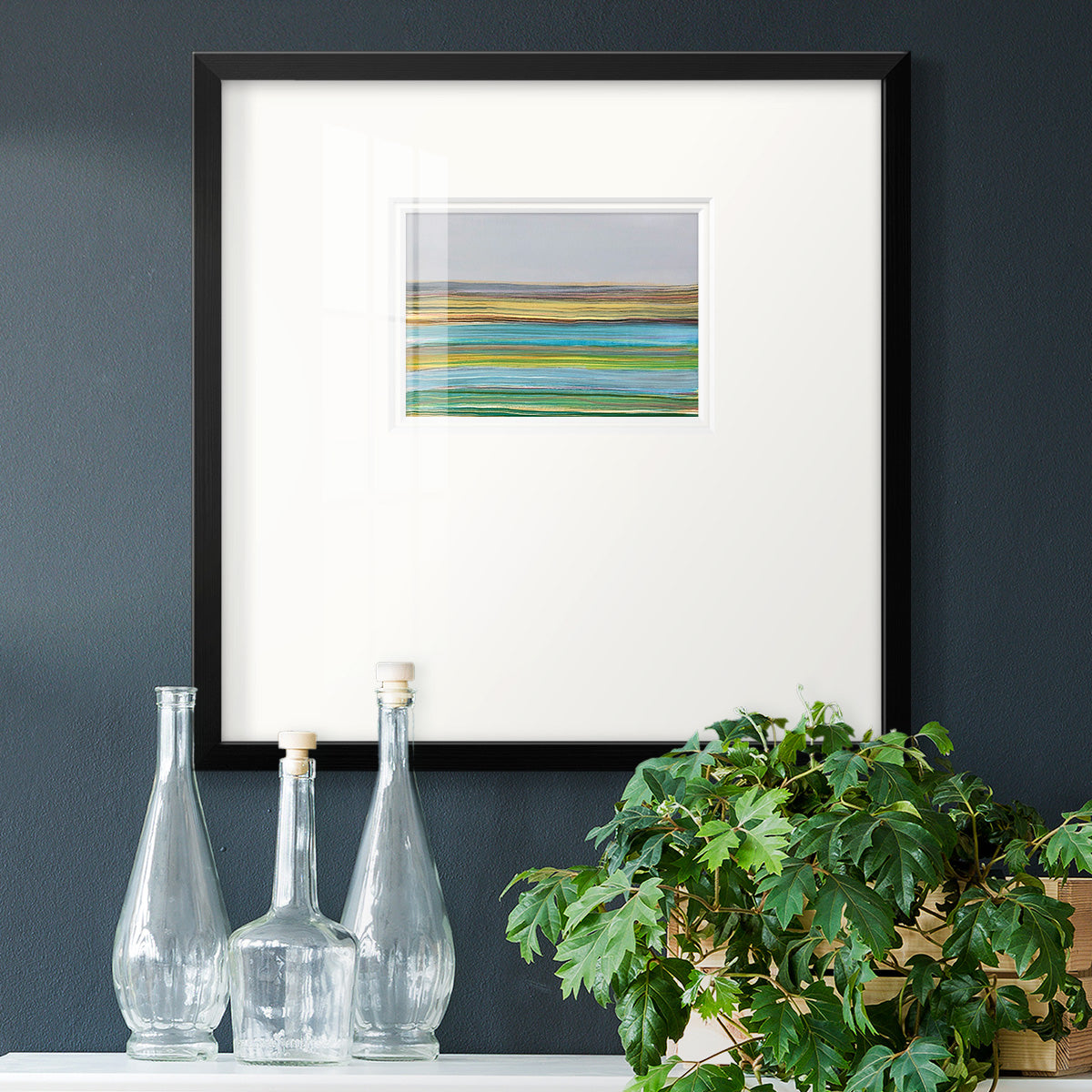 Parallel Striae I Premium Framed Print Double Matboard