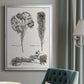 Black & White Protea on Linen I - Modern Framed Canvas Print