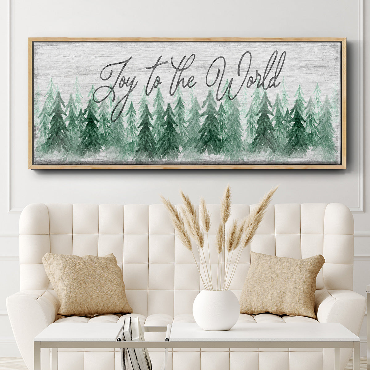 Joy to the World - Floater Framed Canvas Print
