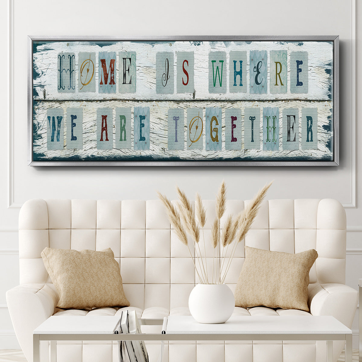 We Are Together - Floater Framed Canvas Print