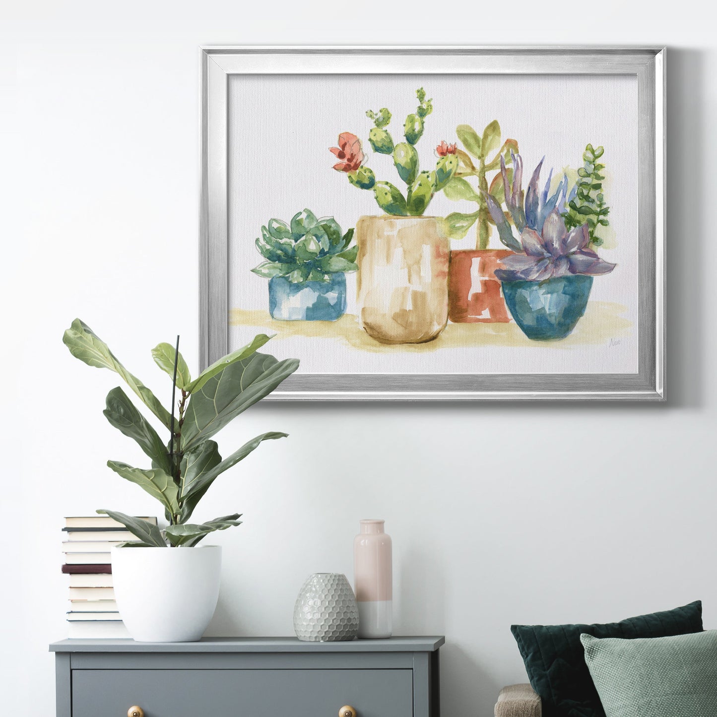 Summer Succulents I Premium Classic Framed Canvas - Ready to Hang