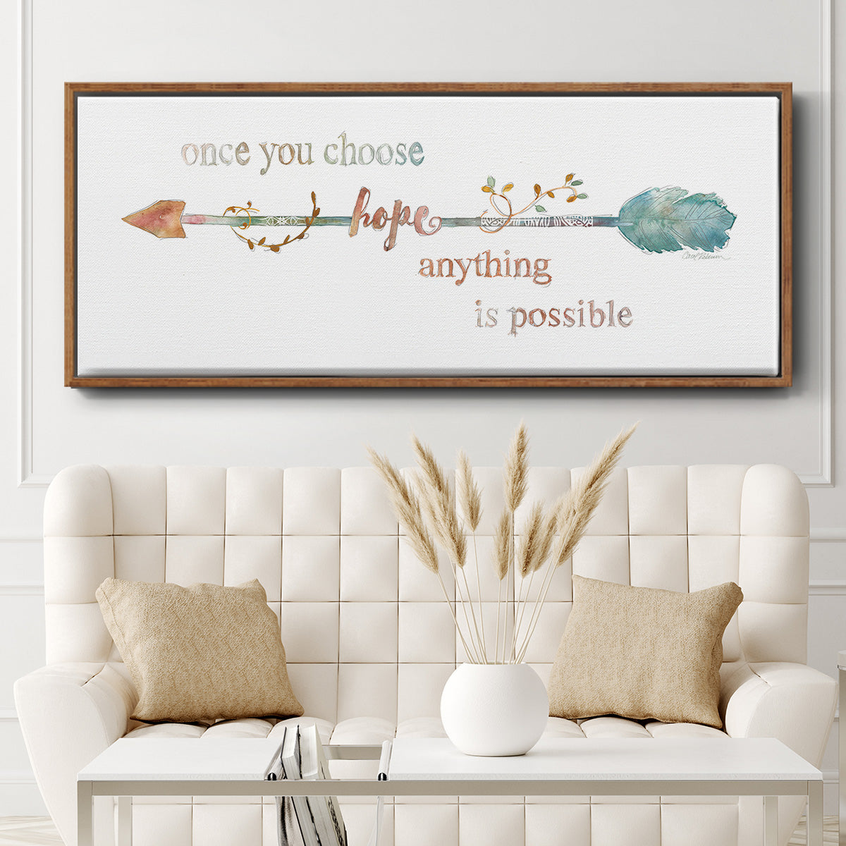 Arrow of Hope - Floater Framed Canvas Print