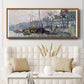 View of the Kromme Waal in Amsterdam - Floater Framed Canvas Print