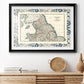 Bordered Map of England & Wales Premium Framed Print - Ready to Hang