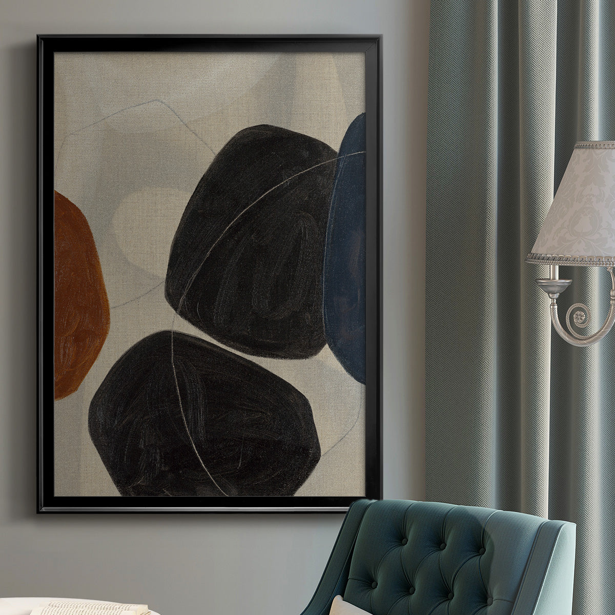 Gravity I - Modern Framed Canvas Print