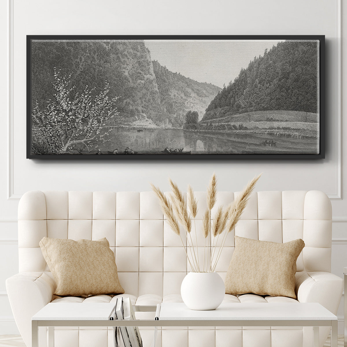 Delaware Water Gap - Floater Framed Canvas Print