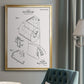 Toilet Paper Patent II - Modern Framed Canvas Print