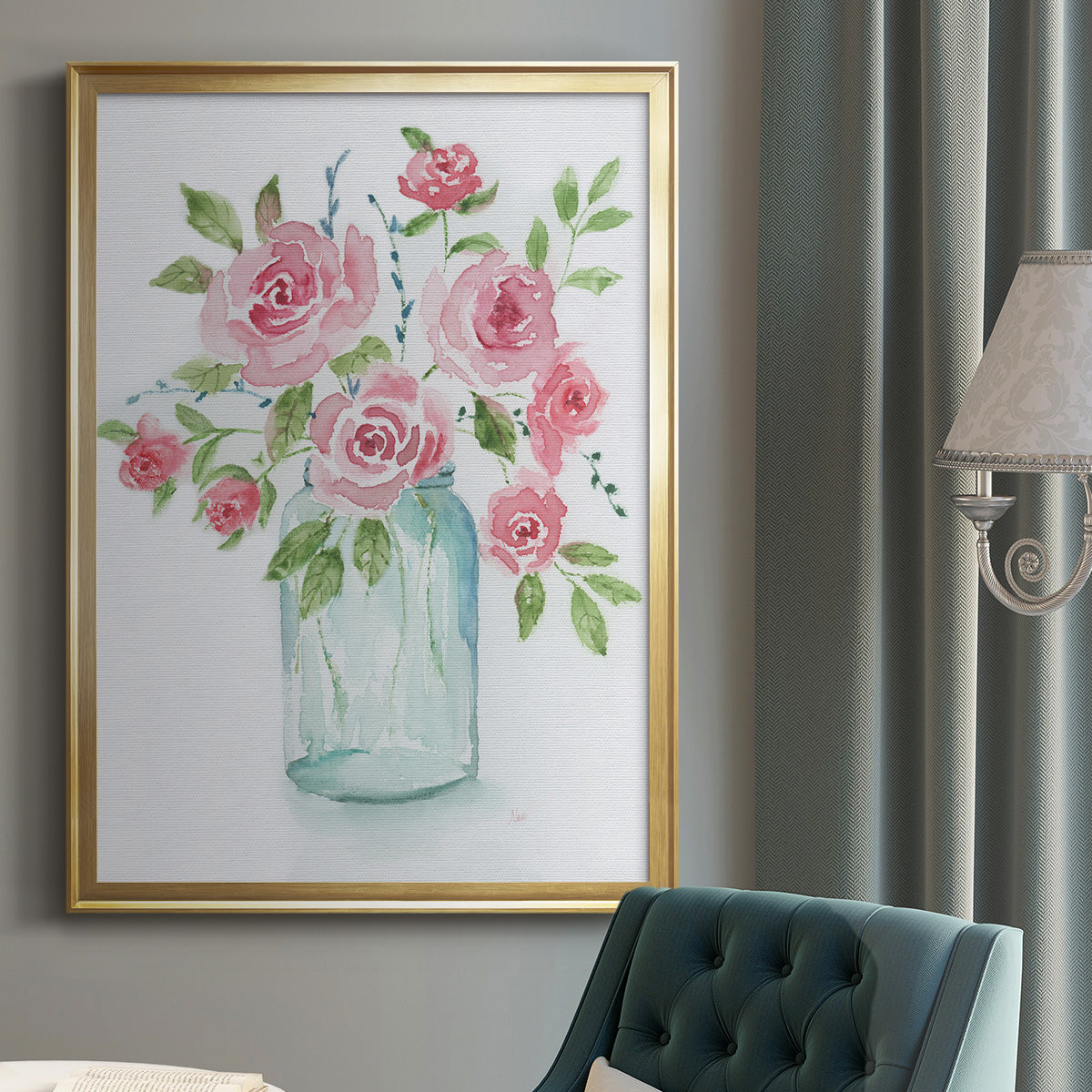 Adorable II - Modern Framed Canvas Print