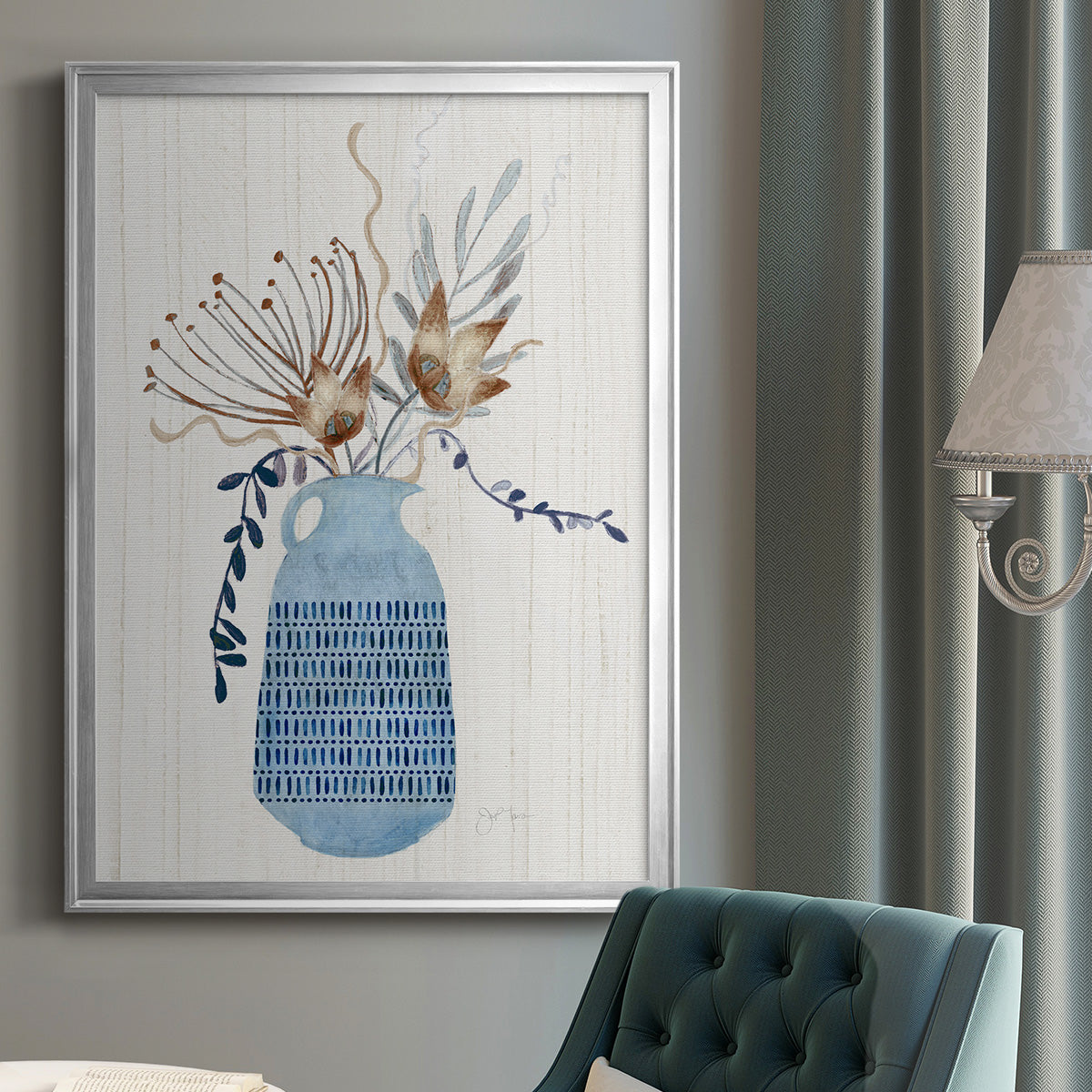 Boho Arrangement I - Modern Framed Canvas Print
