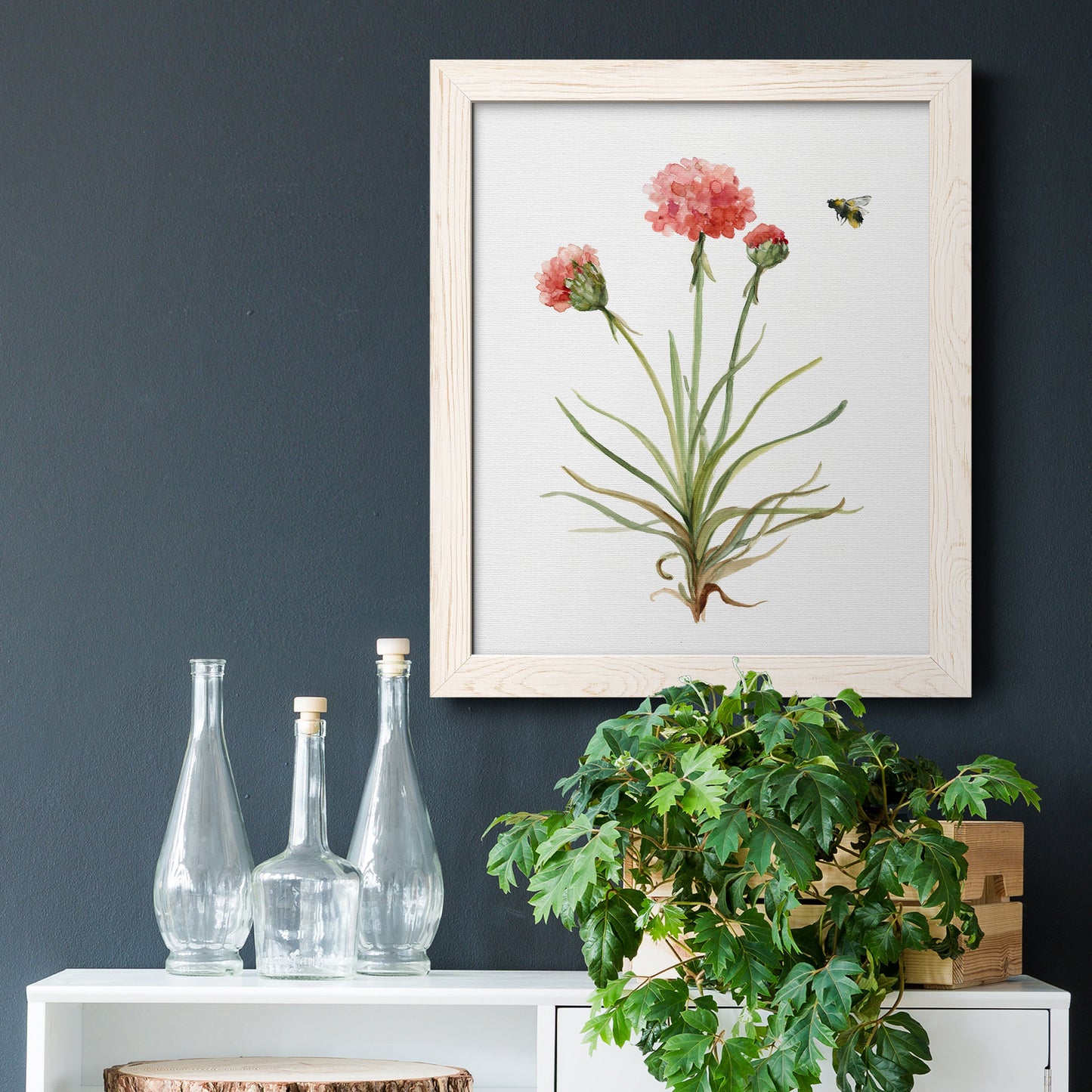 Wildflower Botanical III - Barnwood Framed Canvas Print