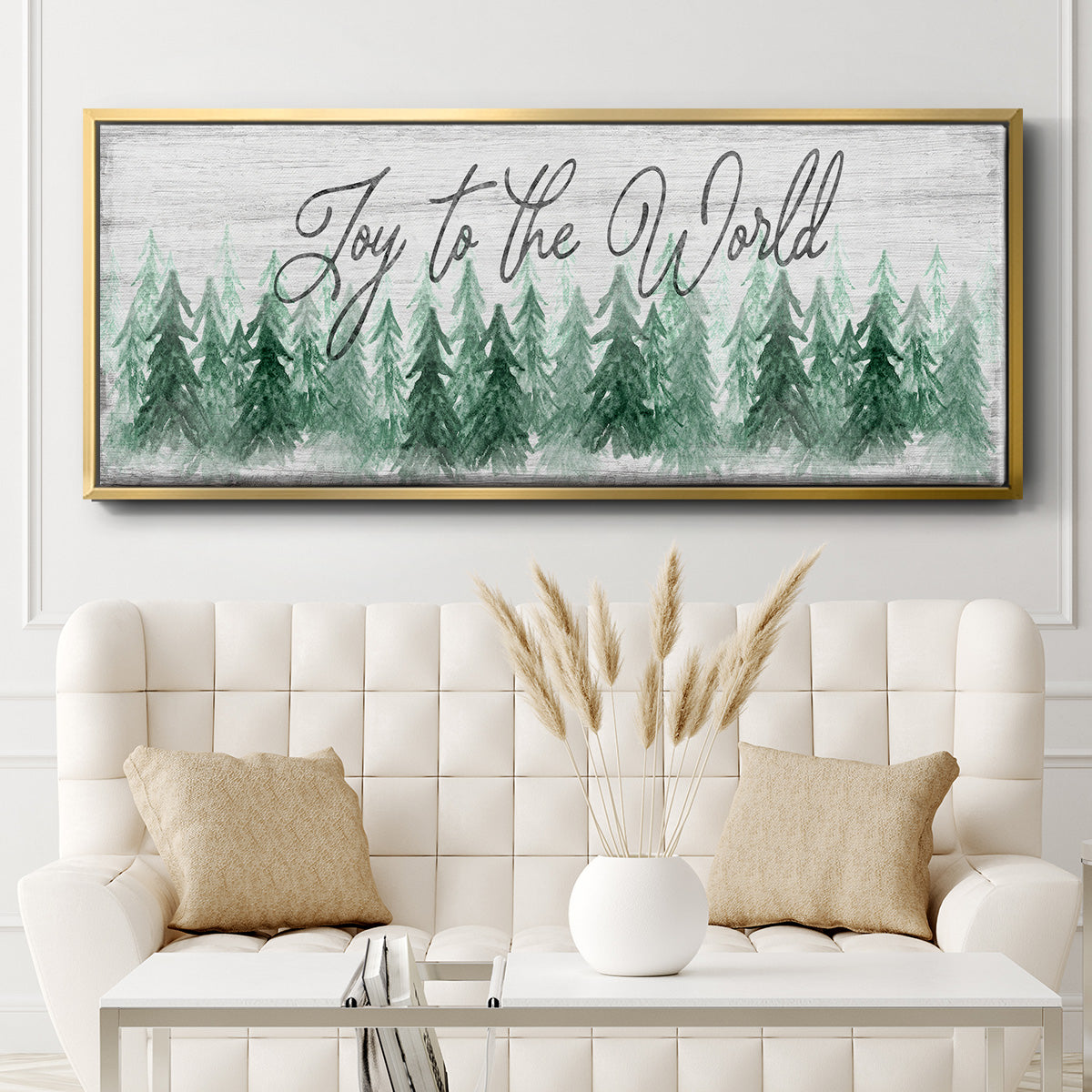 Joy to the World - Floater Framed Canvas Print