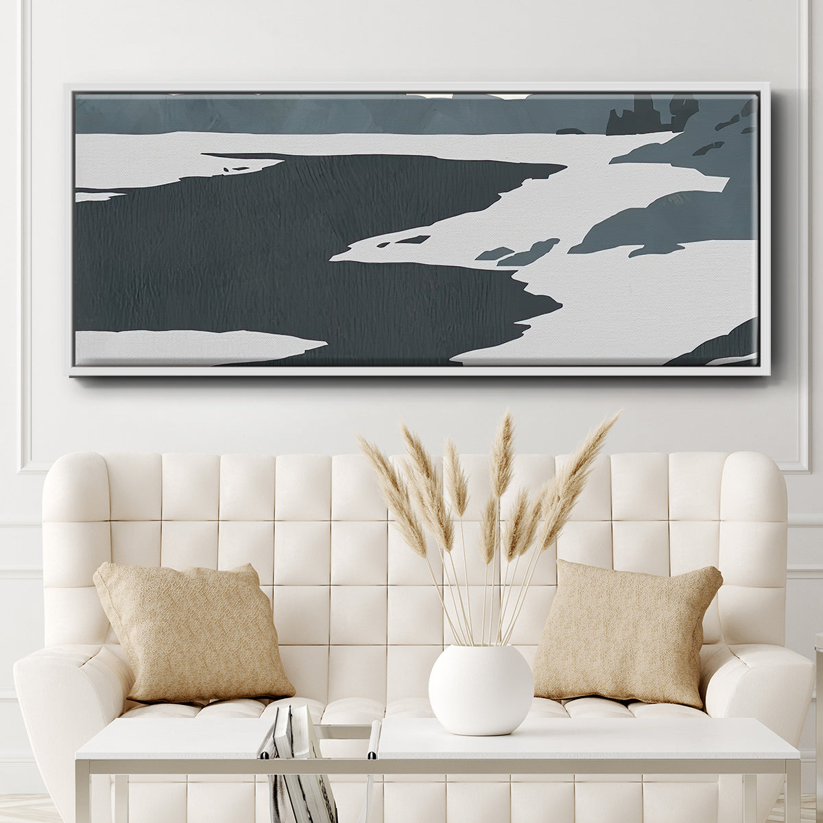 Cutter Island IV - Floater Framed Canvas Print