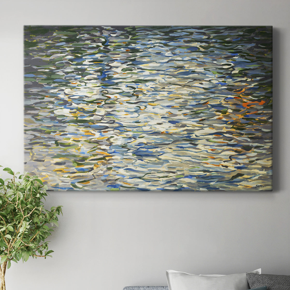 Water Reflections Premium Gallery Wrapped Canvas - Ready to Hang