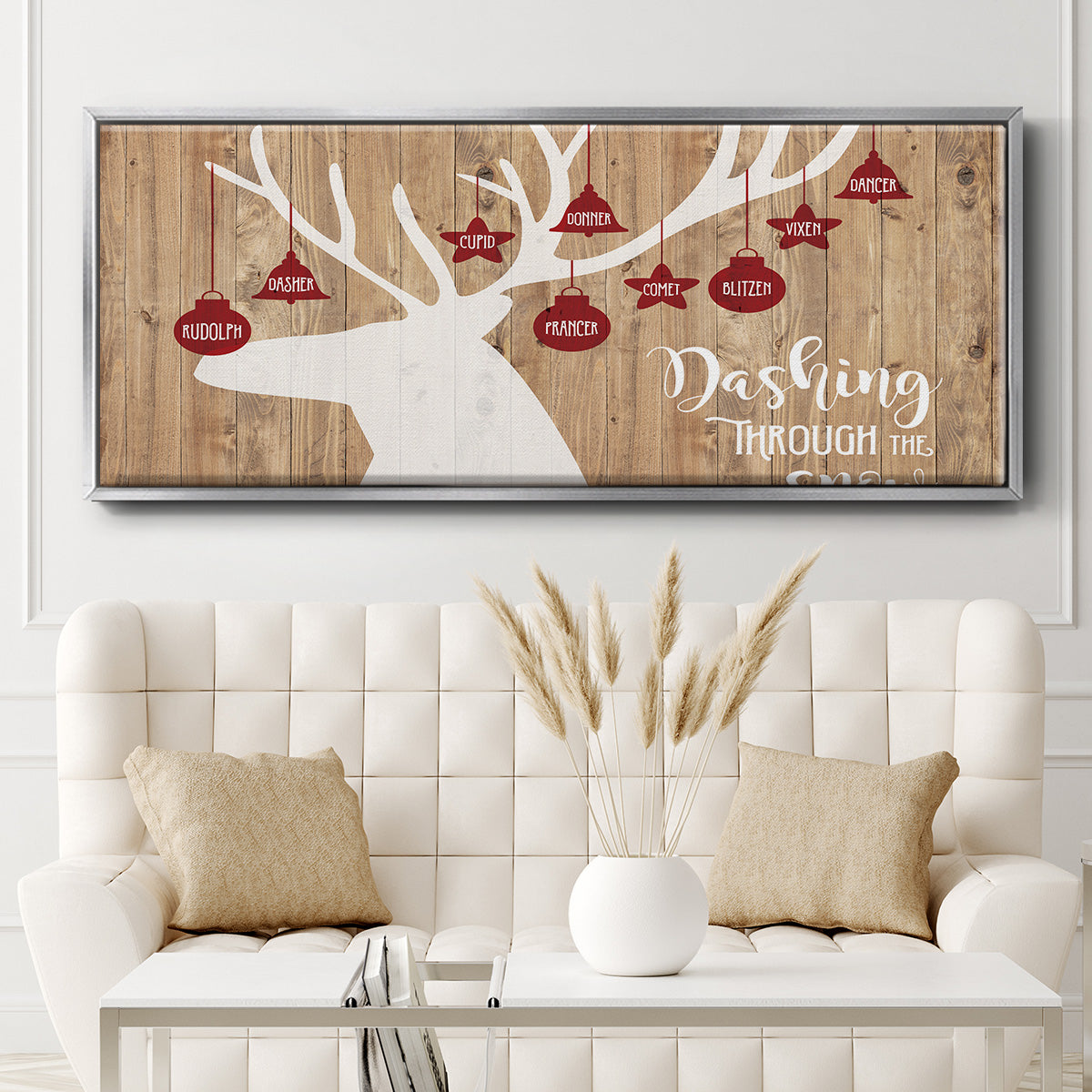 Dashing Through The Snow - Floater Framed Canvas Print
